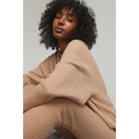Lunya Cozy cotton silk pullover tranquil tan M sweater - Picture 1 of 8